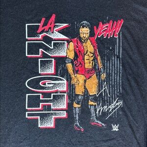 500 Level Officially Licensed WWE LA Knight Yeah Black Shirt 2XL XXL